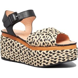 Robert Clergerie April Woven Raffia Platform Sandals Size EU41